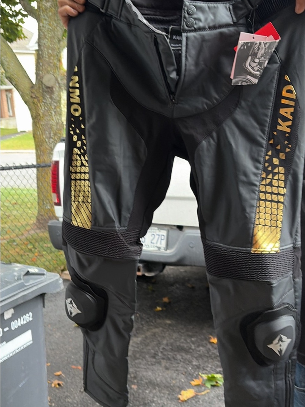 Unisex Black & Gold Riding Pants medium-large